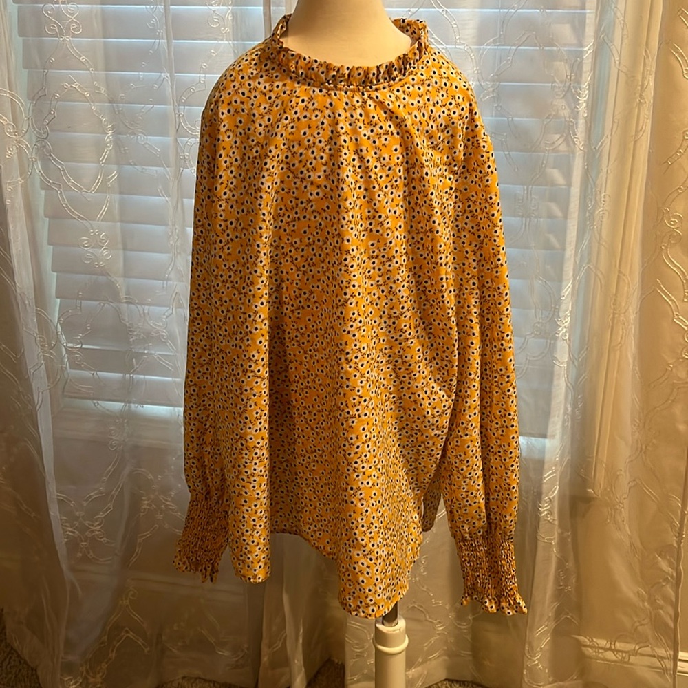 Large long sleeve dress top- gently worn